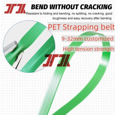 0.4-1.2mm Customized PET Plastic Packing Strapping Band With High Strength 300-950kg And Excellent Resistance