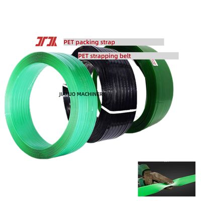 Automatic PET packing belt 19mm green PET strapping from 100% recycled materials