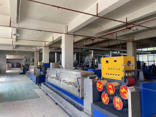 90mm single or double screw PP strap Production line with 5-19mm width automatic packing machine