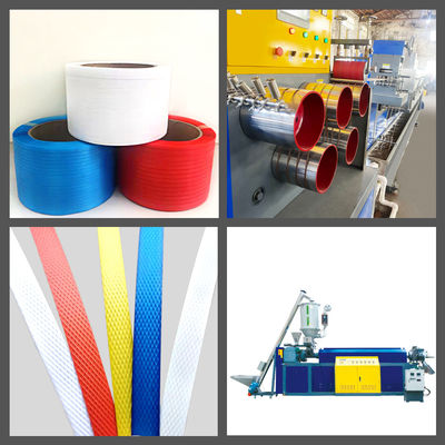 PP Strap Extruder With Hot Cutting System , PP Woven Strap Band Extrusion Machine