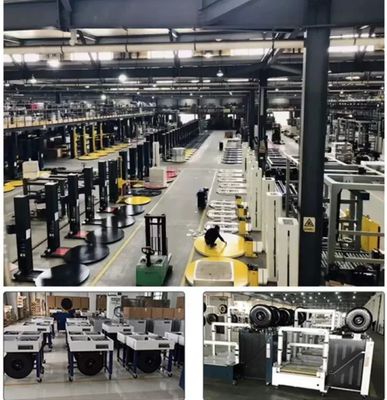 High speed bundling machine, automatic tape conveyor box bundling machine, speed: 52 channels /min, hot melt bonding