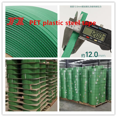 Plastic Strapping Tape, Pet Strapping Tape, PET Plastic Steel Strapping Tape, 20KG/roll, Tensile Strength 1500KG