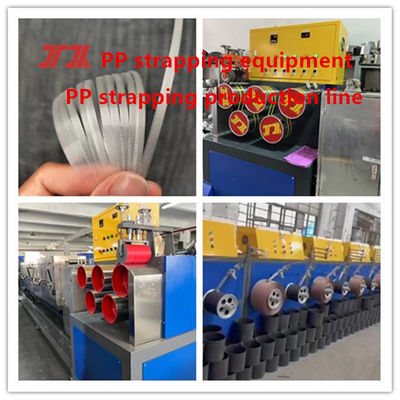 Single Screw Fully Automatic 280-300kg/H Plastic PP Four Strap Extrusion Production Line With ISO