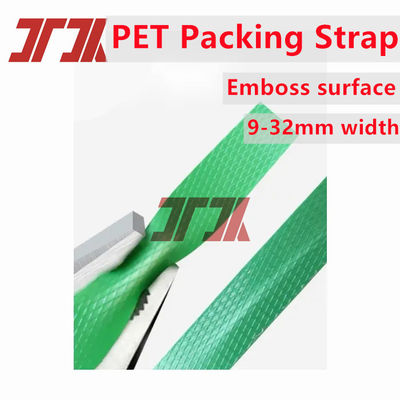 Strong Tension Green Embossed Pet Polyester Pallet Strapping Belt for Cargo Packing
