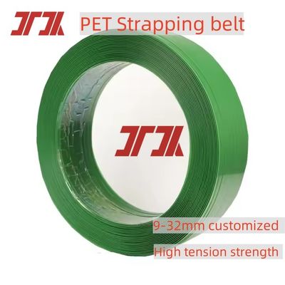 9-32mm Pet Polyester Strapping Belt For Manual Or Automatic Packing Green Black Embossed Tolerance ±0.04mm