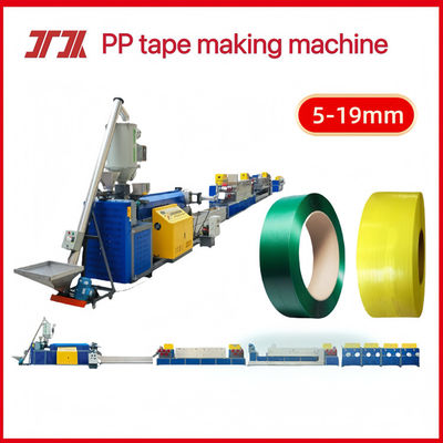 100-120Kg/H PP Strap Band Production Line With Double Embossing To Make 5-19mm Width