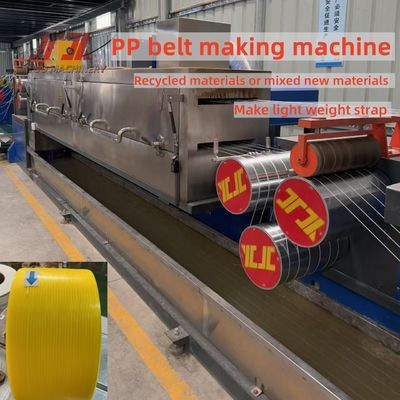 100% Recycled Material Use PP Belt Production Line With Small Tolerance Of Width Thickness Longer Length And Tension Strength