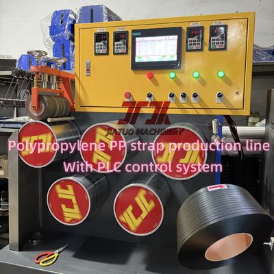 Professional 380KG/H Capacity PP Strap Production Line With PLC Control And Non-Stop Changer