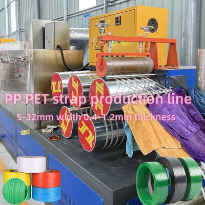 Single Screw PP Strap Making Machine with non-stop screen changer and PLC control