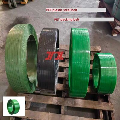 High-strength PET strapping 16mm green PET strapping PET pallet strapping 5% elongation