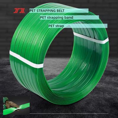 High-strength PET strapping 16mm green PET strapping PET pallet strapping 5% elongation