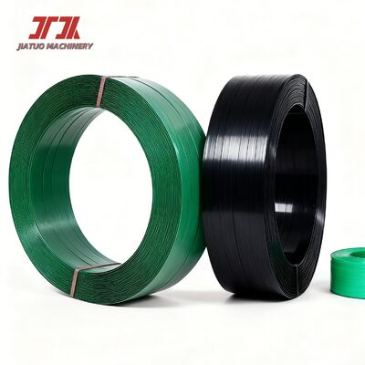 Green Embossed Plastic Strapping Pet Packing Bricks Timbers 16mm Width Pet Plastic Strip