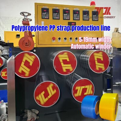 5-19mm Width PP Strap Making Machine with 100% Recycled Material and PLC Control for High Efficiency Production