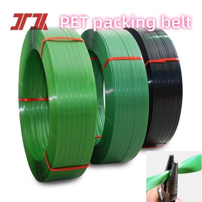 Automatic PET strapping belt green 9 to 25 mm PET packing belt with smooth and even surface