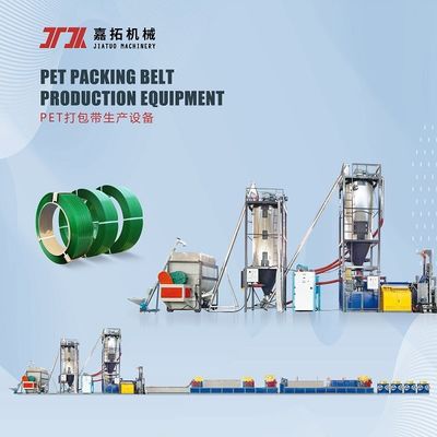PET Packing Belt/Tape Extruding Machinery for Packing with 100% Recycled Bottle Flakes