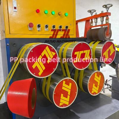 Single Screw 2 Cavity PP Strap Extrusion Line Plastic PP Packing Belt Machine